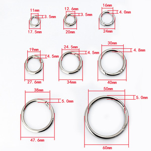 Fivela de Argola Redonda de 19mm para Coleira de Pet, Fecho de Mola Oval com Gatilho para Cinto e Alça de Tecido - Product Image 3