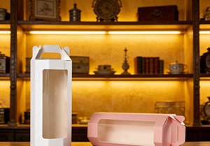 Caja de Regalo con Ventana, Fabricada con Cartón Blanco Grueso, Proceso de Formación de una Sola Pieza, Ventana Transparente de PVC, Laminación Mate, Grabado en Relieve - Product Image 5