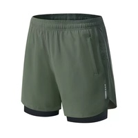 Shorts de sport pour hommes, nouvelle arrivée, personnalisés, 2 en 1, séchage rapide, respirants, pour la course à pied et l'entraînement en salle de sport