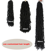 Estensione dei capelli all'uncinetto N u sintetica colorata nu locs 28 pollici 168g black woman dread locks Kima braid hair vendors