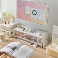 Multifonction Home Office Desk Rehausser Tiroir Ordinateur Stand Mobile Phone Holder Studio Monitor Riser