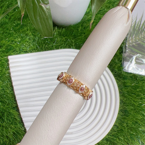 Anillo de ojo de diablo bohemio para mujer, joyería bohemia de 24K, Color dorado esmaltado, anillos de ojos malvados para mujer - Product Image 5