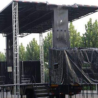 Support mural vidéo à LED pour scène de concert en aluminium Système d'affichage pour événements Bloc à manches pour treillis 290*290mm