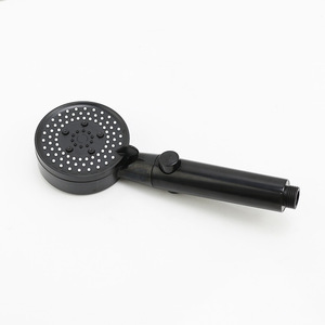 Handheld Shower Head Set Matte Black Round Spray Rain Easy Cleaning <b>Portable</b> <b>Bath</b> Hardware - Product Image 3