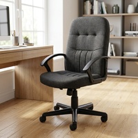 Chaise de bureau en tissu pour réunions et conférences, réglable en hauteur, pivotante, ergonomique, chaise de direction