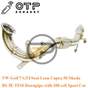 Tuyau d'échappement OTP pour V * W Golf 7 GTI/<span class=keywords><strong>Seat</strong></span> <span class=keywords><strong>Leon</strong></span> <span class=keywords><strong>Cupra</strong></span> 5F/Skoda <span class=keywords><strong>RS</strong></span> 5E TFSI Downpipe avec 200 cell Sport Cat - Product Image 4