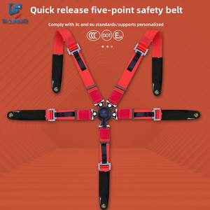 Sainuo 5点レーシングシート安全ベルト高強度アルミ合金改造レーシングカー用 - Product Image 3