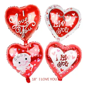 I Love You Folie Ballonnen Helium Verjaardagsfeestje Brief Party Folie Aluminium Rood Hart Ballonnen Bruiloft Decoratie Benodigdheden Ballon