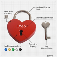 Candado de Amor de Color San Valentín de Buena Calidad, Candado en Forma de Corazón de 25 mm/30 mm/45 mm para Bodas, Bolsos y Maletas