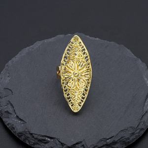 JXX Venta al por Mayor Anillos de Mano de Latón Chapado en Oro de 24k Estilo Dubái, Accesorios de Joyería, Anillos de Moda para Mujer - Product Image 5