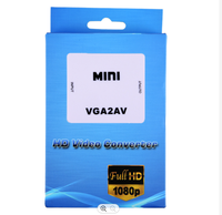 Adaptateur vidéo Full HD 1080P Colusi RCA AV vers VGA femelle avec répartiteur audio 3,5 mm en plastique, fabriqué en Chine