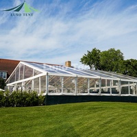 Grande tente de mariage extérieure de luxe Cadre en A Portée claire transparente 10x20 20X30 40x60 Tente de fête en aluminium