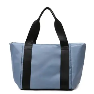 Logotipo personalizado nylon fim de semana overnight tote duffel bag simples esportes treinamento mochila