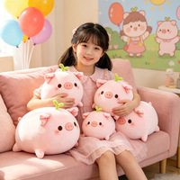Boneka Babi Plushie, Boneka Babi Lucu Lembut untuk Hadiah Baby Shower, Dekorasi Kamar Bayi, Bantal Panjang