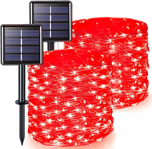 IP68 Solar Copper Wire Fairy <b>String</b> Light Multi‑Color 2‑32m Rechargeable Outdoor <b>Garden</b> Christmas Decor LED <b>String</b> Light - Product Image 2