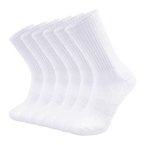 Chaussettes de sport unisexes en coton blanc et noir, lot de 6, respirantes, évacuant l'humidité, pour l'entraînement et le sport, pour hommes et femmes - Product Image 3