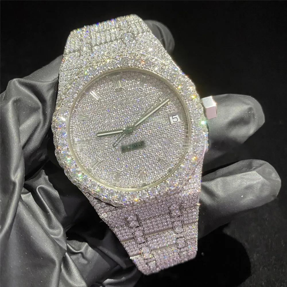 Iced Out Vvs Moissanite Watch Watches Cheap Pass Diamond Tester Men Diamond Moissanite Watch