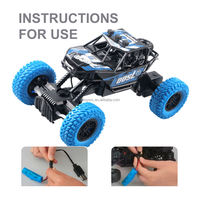 Voiture RC électrique avec roues en caoutchouc, rechargeable, 27 MHz, 4 canaux, télécommande, véhicule tout-terrain, jouet d'escalade, voiture radiocommandée