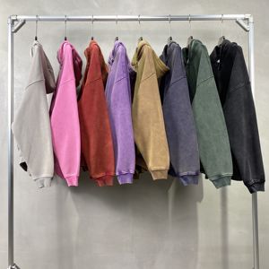 Logo personnalisé Vintage Wash Sweat à capuche grande taille pour hommes Sweat à capuche zippé et pantalon de survêtement Ensemble Sweat à capuche zippé complet - Product Image 2