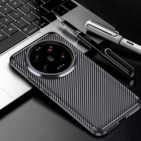 Coque arrière de protection antichoc en TPU à motif de fibre de carbone de luxe pour téléphone portable Xiaomi Mi 15 Ultra Note 14 Pro