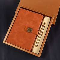 Articles de cadeaux publicitaires, carnet rouge, stylo de papeterie, ensemble de cadeaux promotionnels d'entreprise de luxe pour dames et femmes
