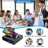 Terminal POS todo en uno con pantalla táctil con caja registradora y software POS para uso en tiendas pequeñas