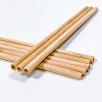 Pailles à boire en bambou réutilisables emballées individuellement et écologiques personnalisées pailles en bambou jetables compostables Boba