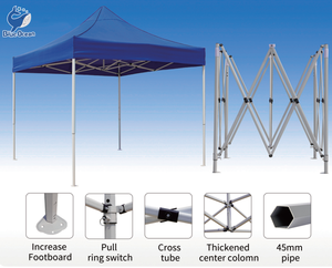 Carpa Plegable Portátil para Eventos Comerciales y Ferias, Tamaño Personalizado, Venta al Por Mayor, Proveedor de Fábrica - Product Image 5