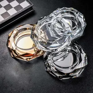 High End Crystal Glass Ashtray Home Decoration Outdoor Personalized Customization Trendy Gift For Boyfriend