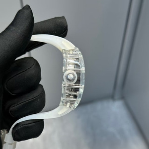 Montre mécanique automatique tourbillon pour homme, design luxueux et de haute qualité, réserve de marche, cadran squeletté, boîtier transparent - Product Image 5