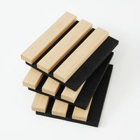 Panneau acoustique en bois à lattes, panneau mural absorbant le son avec support en fibre de polyester pour utilisation acoustique dans les cinémas maison et les bureaux