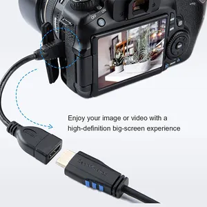 CableCreation 0.5ft Mini-HDMI Male To HDMI Female Adapter Mini HDMI To HDMI Cable
