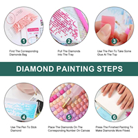 SONGWOOART Kits d'art de peinture au diamant 5D DIY Forêt de rêve lumineuse pour la décoration intérieure Peinture au diamant personnalisée