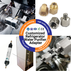 Adaptateur de purificateur d'eau de réfrigérateur à usinage CNC haute résistance, verrouillage sécurisé, compatible avec les lignes de filtre <span class=keywords><strong>RO</strong></span> de cuisine, pièce CNC - Product Image 1