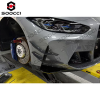 Lames d'air avant en fibre de carbone sèche de style AE, ailerons latéraux de pare-chocs pour BMW G80 G81 M3 G82 G83 M4