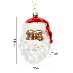 Décoration de Noël artisanale en verre peint en forme de Père Noël Casse-Noisette, finition brillante, pendentif pour arbre de Noël, décoration de fête - Product Image 6