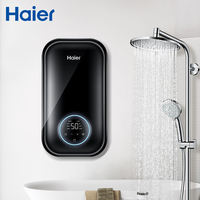 Chauffe-eau électrique instantané sans réservoir 3,4KW/4,5KW 220V pour salle de bain avec boîtier en plastique, économe en énergie, pour camping-car, usage extérieur et domestique