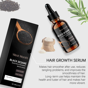 Nuevo Sérum Capilar <span class=keywords><strong>WEST</strong></span> MONTH Nutritivo Profundo, Suavizante, Brillante y Mejorador del Cabello Áspero Natural Negro de Sésamo - Product Image 4