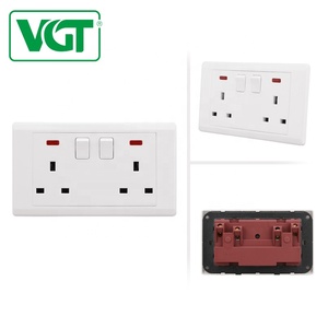 Interruptor de pared eléctrico de 2 entradas, toma VGT de China para enchufe de PC, accesorios eléctricos, estándar británico, 13A - Product Image 5