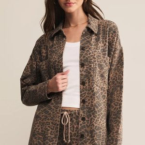 Veste de créateur vintage pour <span class=keywords><strong>femme</strong></span> sur mesure Chemise en jean à imprimé léopard décontractée Confortable <span class=keywords><strong>et</strong></span> respirante Manches longues Shacket pour <span class=keywords><strong>femme</strong></span> - Product Image 3