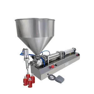 Juice Milk Aseptic Brick Shape Carton Filter Lotion Filling Machine Small Lipgloss Cream Paste Filling Machine