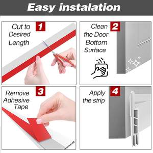 HYA insonorizzato Weather Stripping forte adesivo porta Sweep Draft Stopper sotto la guarnizione della porta per <span class=keywords><strong>porte</strong></span> <span class=keywords><strong>e</strong></span> <span class=keywords><strong>finestre</strong></span> esterne - Product Image 4