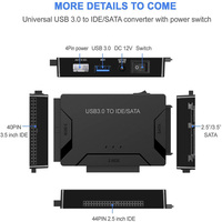 Adaptador Sata Ide a Usb 3,0 2,5 "3,5" Controlador de disco duro SSD ATA HDD Convertidor USB