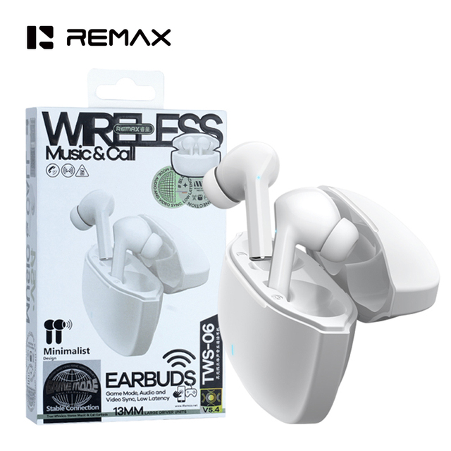 Remax Mini Earbuds Stereo Sound Custom Logo Ear Buds True Wireless Earphones Headphones Small TWS Wireless Bluetooth 5.4 Earbuds
