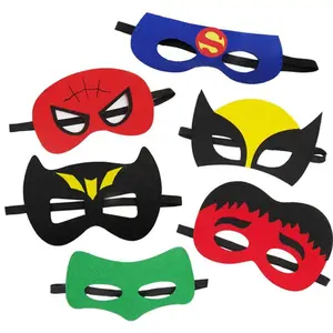 28Pcs Kid Feestartikelen Voelde Superhero Eye Maskers Op Masquerade Partijen