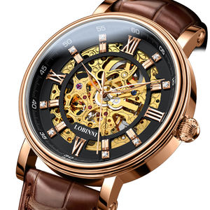 <span class=keywords><strong>Orologio</strong></span> <span class=keywords><strong>Automatico</strong></span> da Uomo di Lusso con Quadrante Scheletrato, Zirconi e Cristallo Zaffiro - Product Image 2