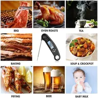 Thermomètre numérique de cuisine pour aliments, viande, eau, lait, cuisson, grillades, barbecue en plein air, étanche, lecture instantanée