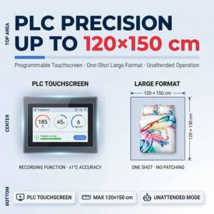 Presse à Chaud Semi-automatique Double Station Grande Taille 80x100 100x120cm pour Sublimation et Transfert Thermique sur T-shirts et Vêtements - Product Image 3