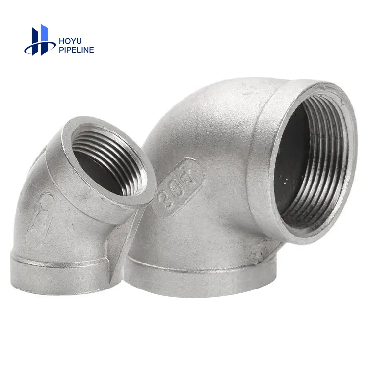 Wholesale stainless steel threaded pipe fittings 90 Degree Reducer Right Angle Elbow Threaded Water Pipe Fitting