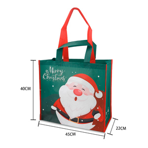 OEM/ODM Yuan Ye 80 Gsm Custom Logo Design <strong>Christmas</strong> Reusable Non Woven Eco-friendly Durable <strong>Shoulder</strong> Shopping <strong>Bags</strong> for Festival - Product Image 6